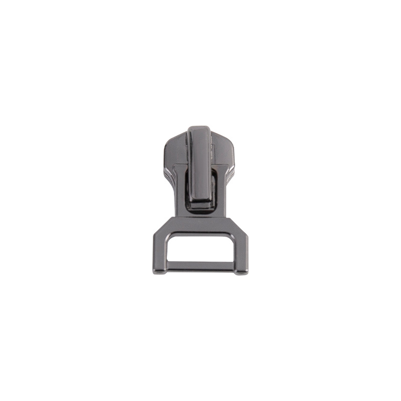 FY3667 5# Metallschieber aus glänzend schwarzem Nickel
