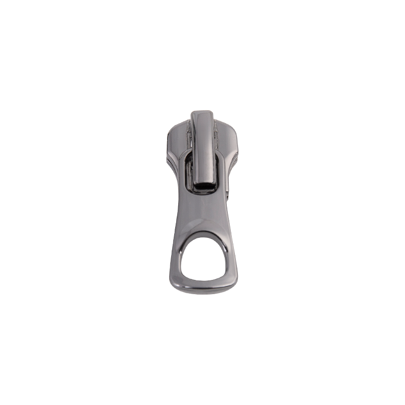 FY3721 5# Metallschieber aus glänzend schwarzem Nickel